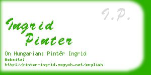 ingrid pinter business card