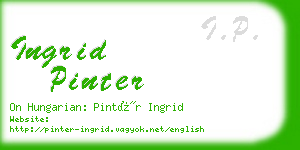 ingrid pinter business card